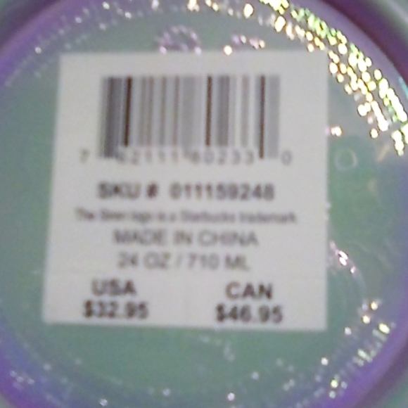 Starbucks XL Starpoint Textured Rainbow Colored Sip Cup NWT - Picture 4 of 4